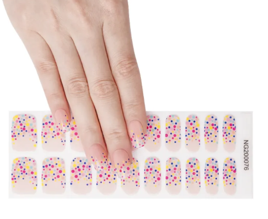 Nail sticker Gel semicurado 16 strips