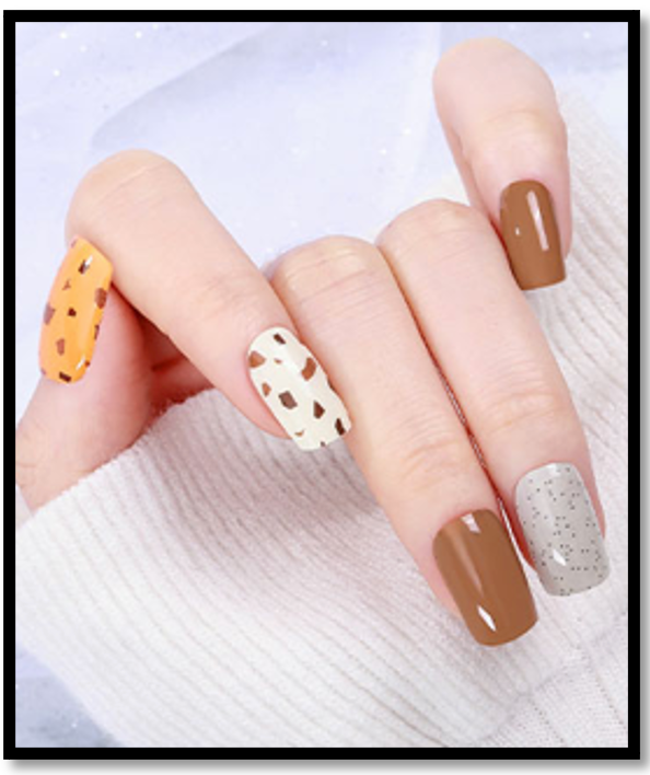 Nail sticker Gel semicurado 16 strips