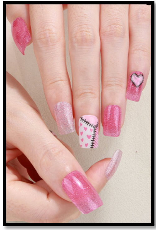 Nail sticker Gel semicurado 16 strips