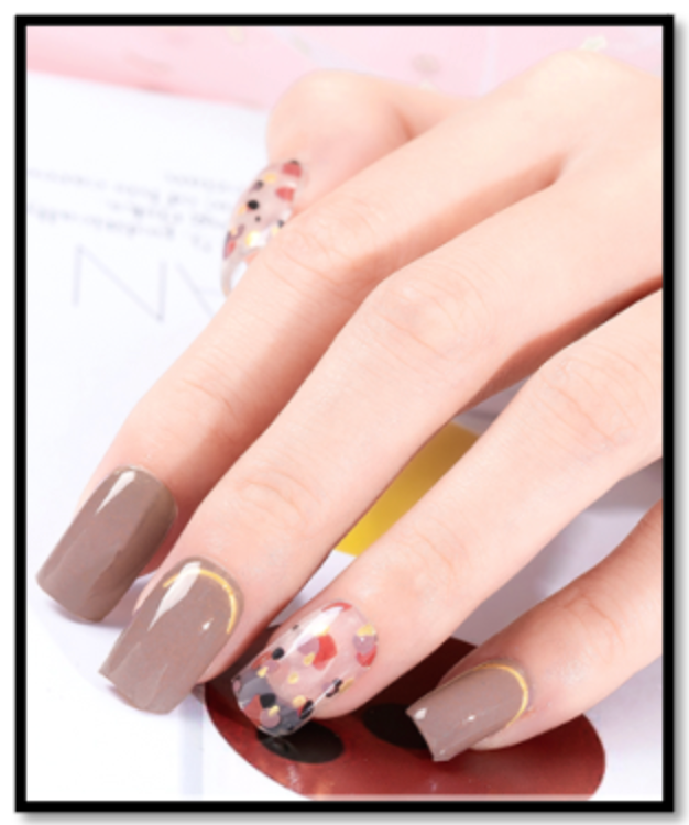 Nail sticker Gel semicurado 16 strips