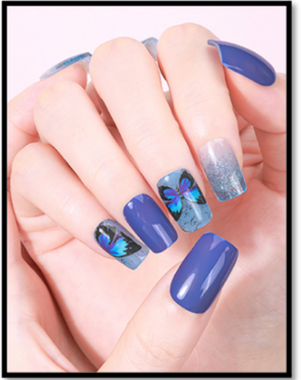 Nail sticker Gel semicurado 16 strips