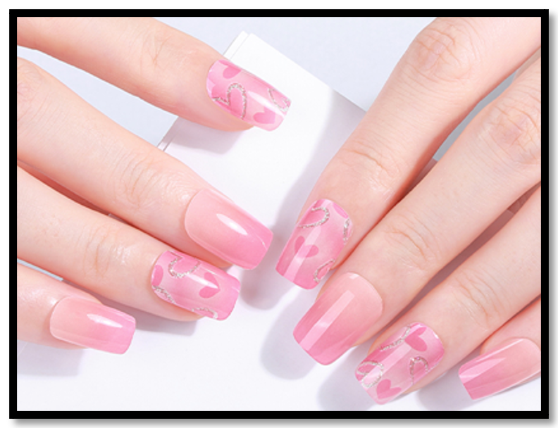 Nail sticker Gel semicurado 16 strips