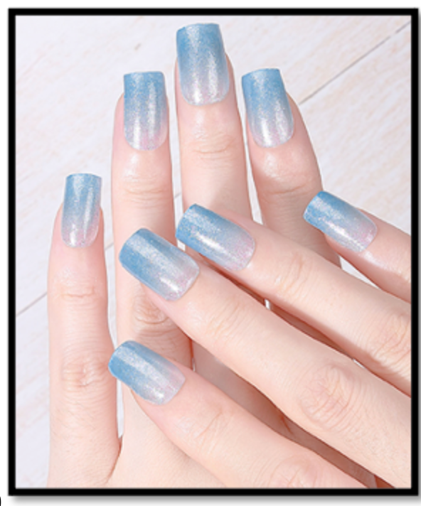 Nail sticker Gel semicurado 16 strips