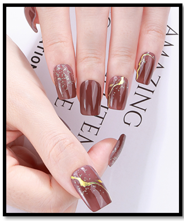 Nail sticker Gel semicurado 16 strips