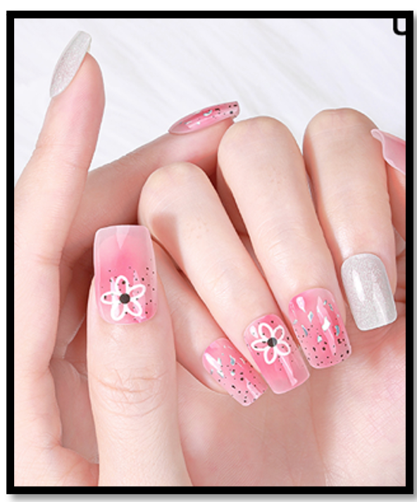 Nail sticker Gel semicurado 16 strips