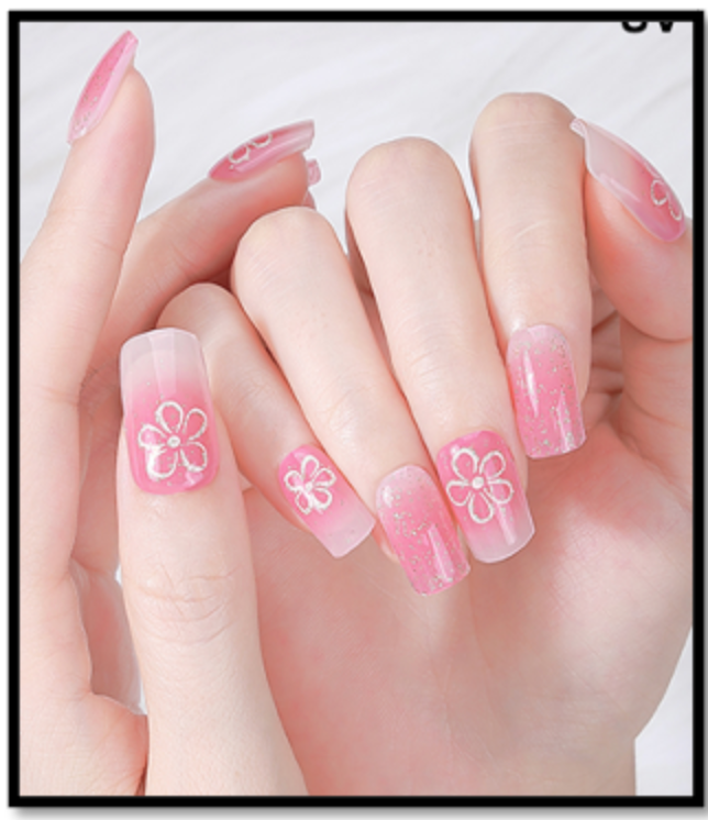 Nail sticker Gel semicurado 16 strips