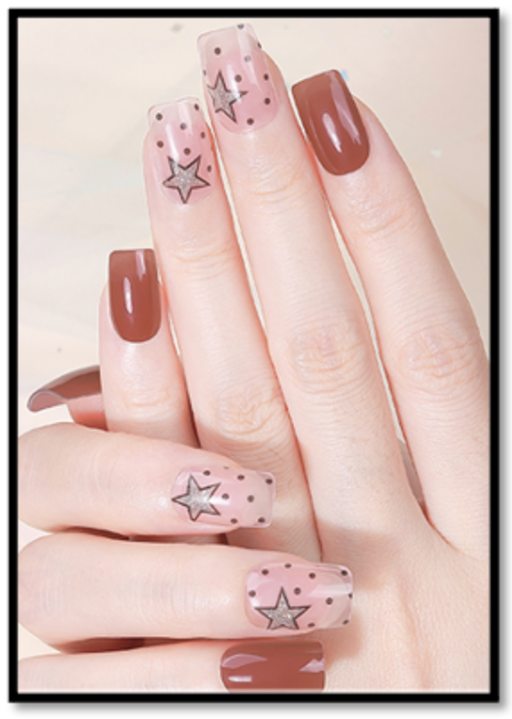 Nail sticker Gel semicurado 16 strips