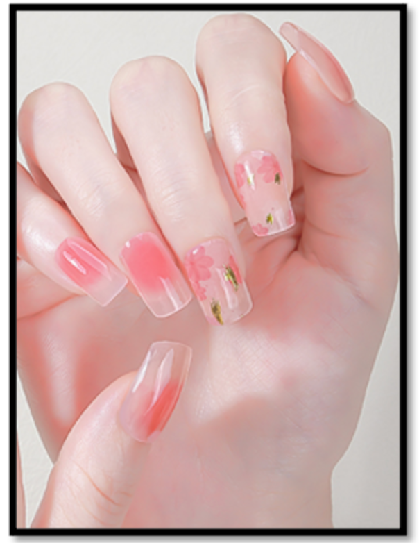 Nail sticker Gel semicurado 16 strips