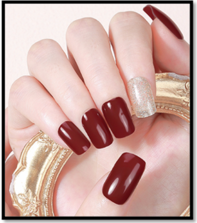 Nail sticker Gel semicurado 16 strips