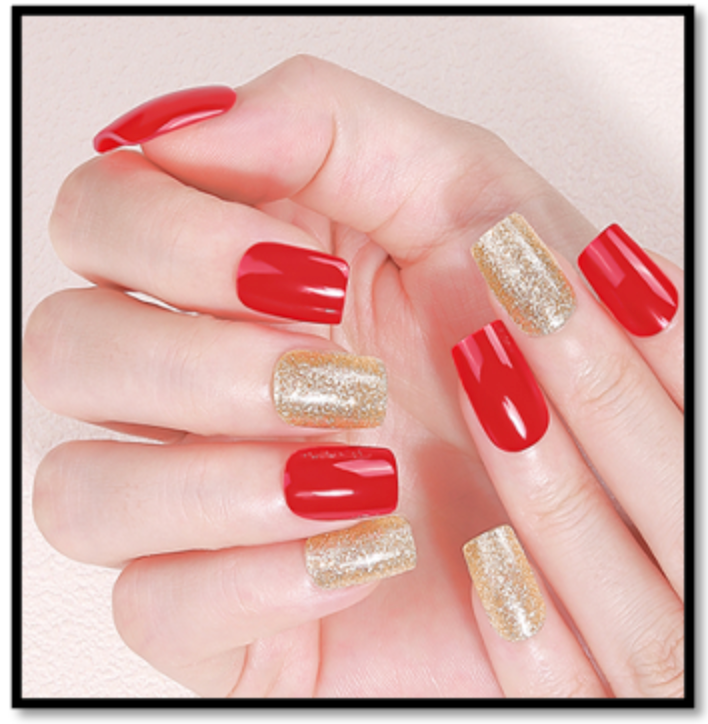 Nail sticker Gel semicurado 16 strips