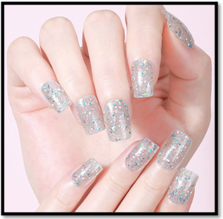 Nail sticker Gel semicurado 16 strips